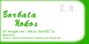 borbala mokos business card